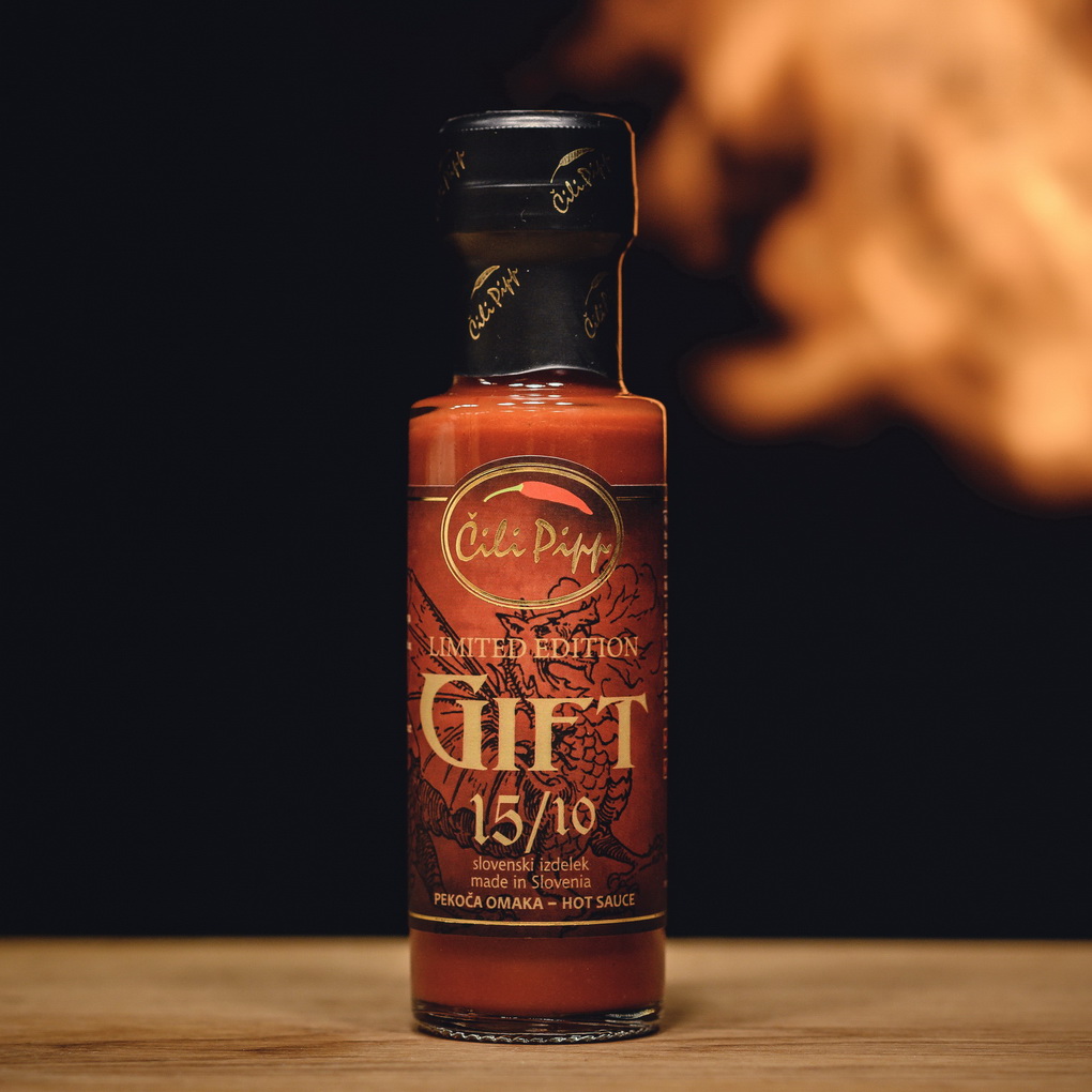 Spiralblock mit Hot Sauce Chili Soße Chilli Totenkopf Geschenk